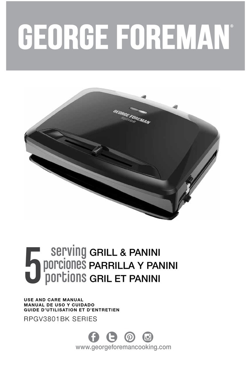 George Foreman RPGV3801BK SERIES use and care manual