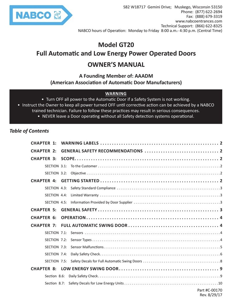Nabco GT20 User manual