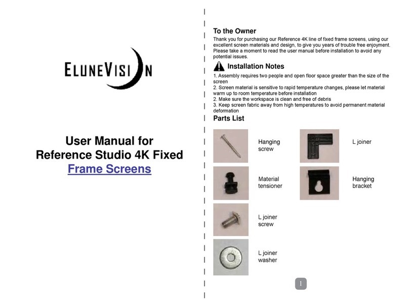 EluneVision Reference Studio 4K Motorized Tab-Tensioned user manual EluneVision Reference Studio 4K Motorized Tab-Tensioned user manual
