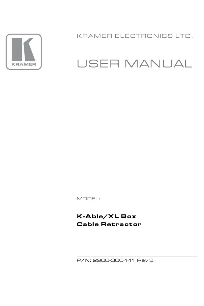 Kramer K-Able/XL Box User manual