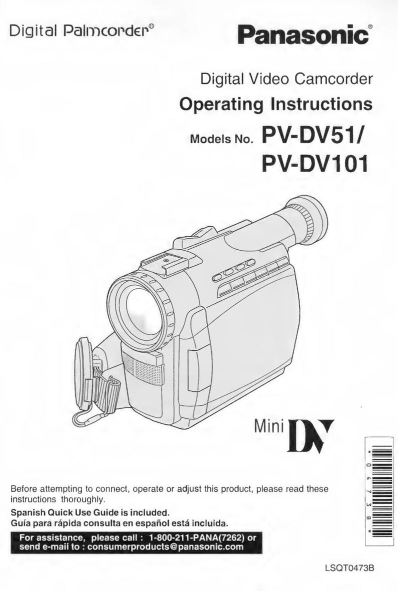 Panasonic Digital Palmconder PV-DV51 User manual