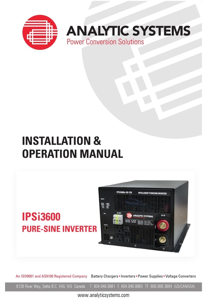 Analytic Systems IPSi3600 Series Owner's manual Analytic Systems IPSi3600 Series Owner's manual