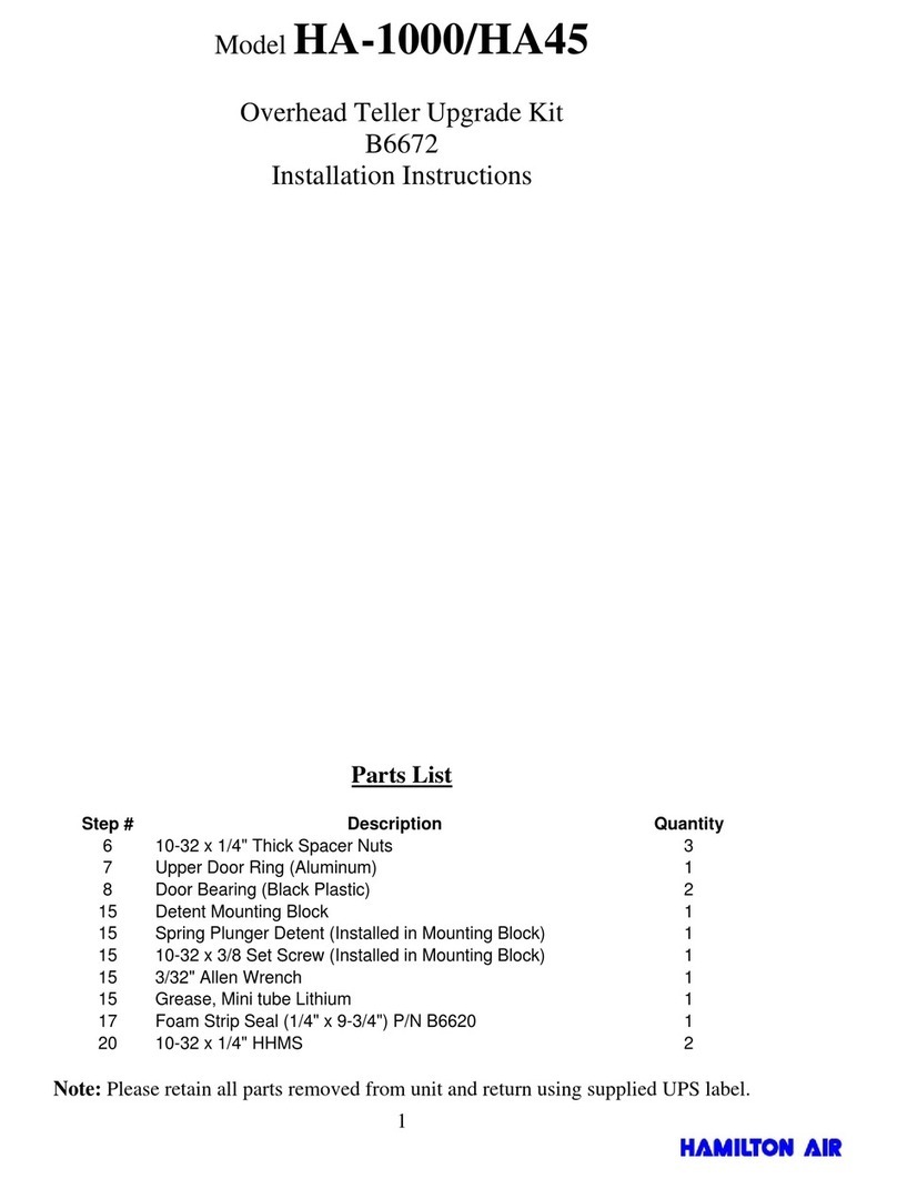 Hamilton HA-1000 installation instructions