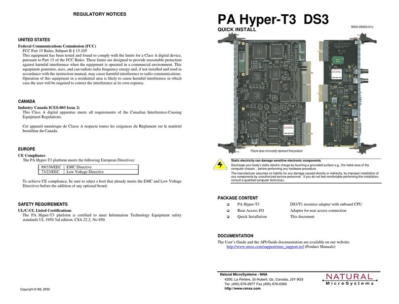 NMS Communications PA Hyper-T3 DS3 user guide NMS Communications PA Hyper-T3 DS3 user guide