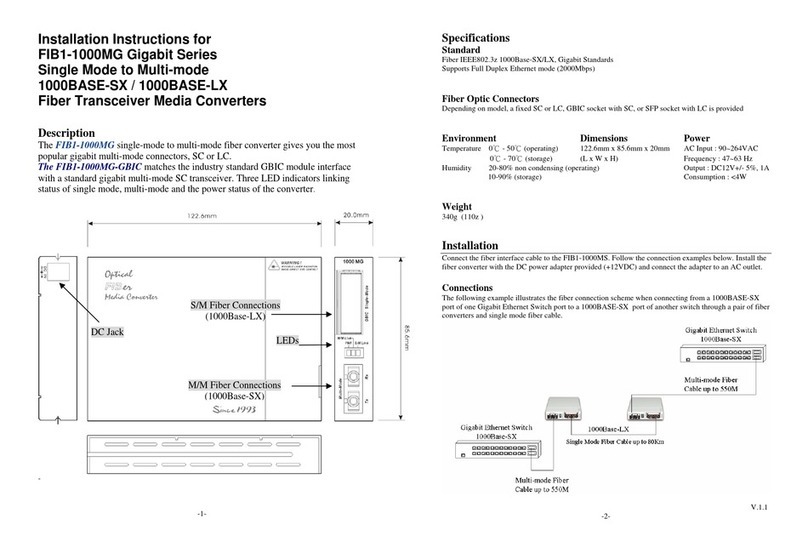 Digital Solutions FIB1-1000MG installation instructions