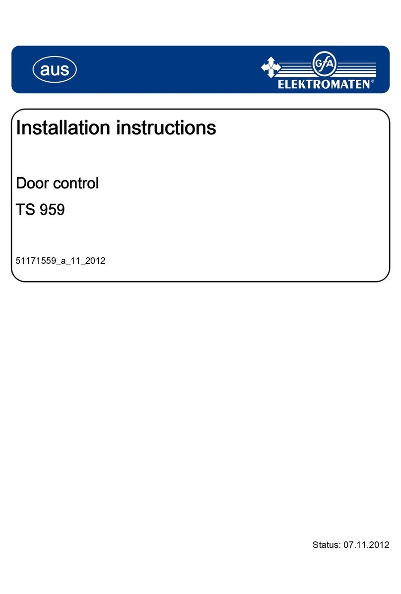 Elektromaten TS 959 installation instructions Elektromaten TS 959 installation instructions