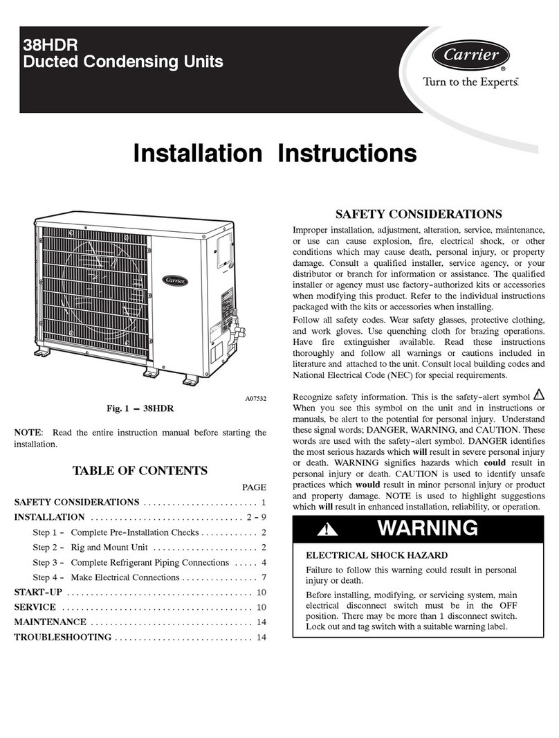 Carrier 38HDR installation instructions
