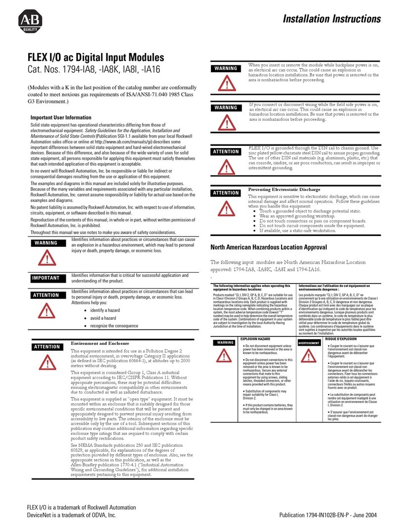 Allen-Bradley 1794-IA8 User manual