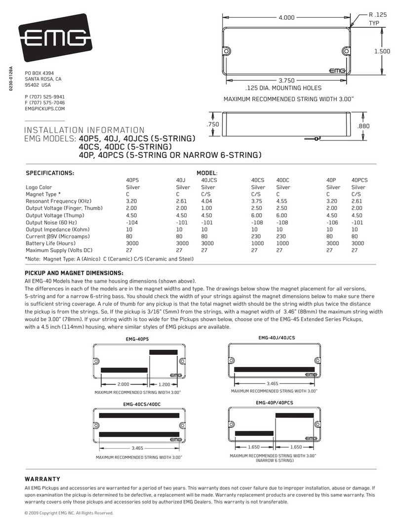 EMG 40J Installation information
