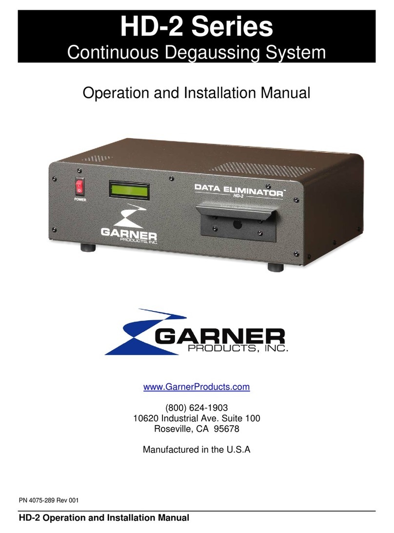 Garner HD-2 Series Specification sheet