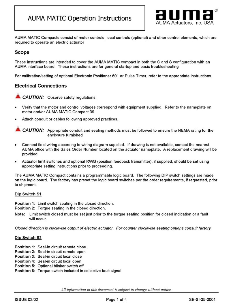 AUMA Matic Operation instructions