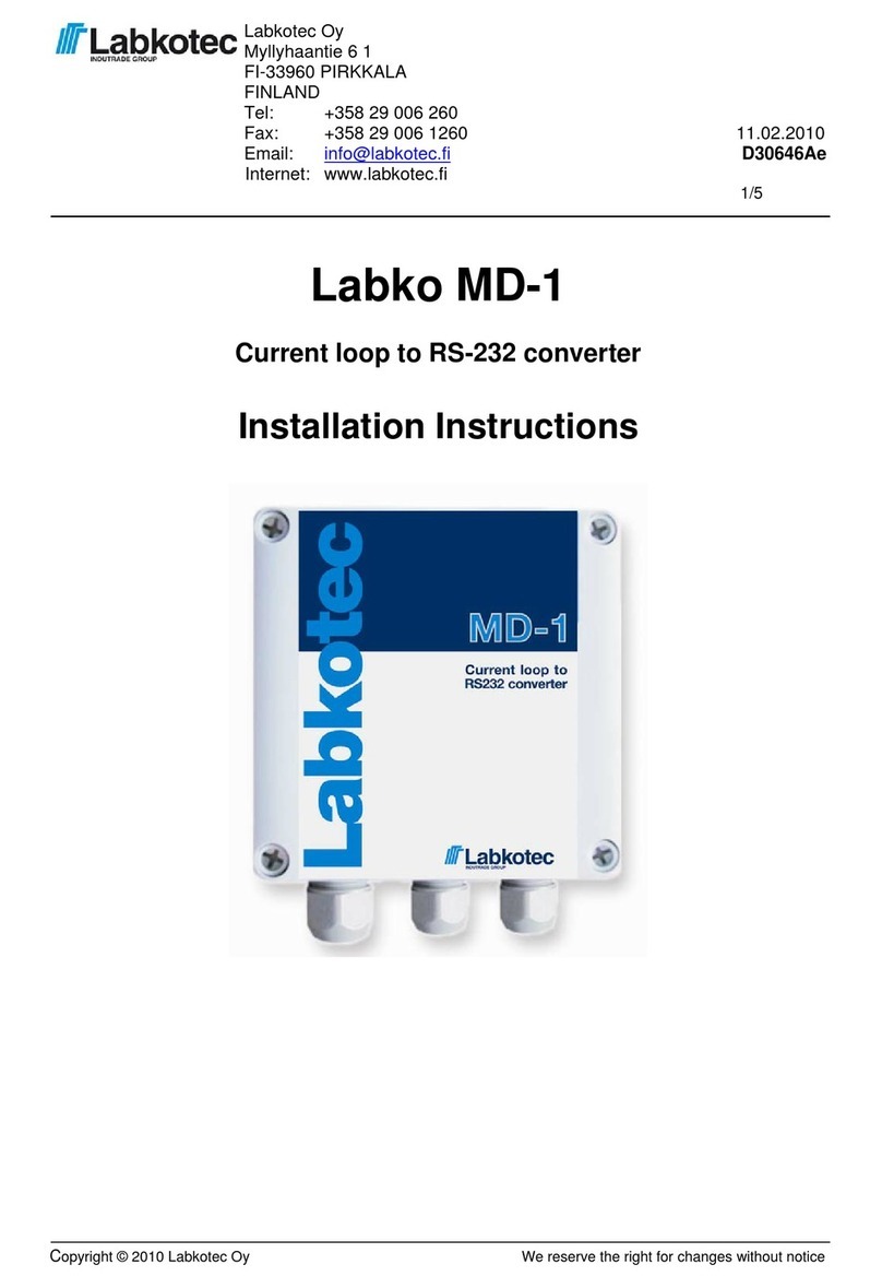 Labkotec MD-1 installation instructions