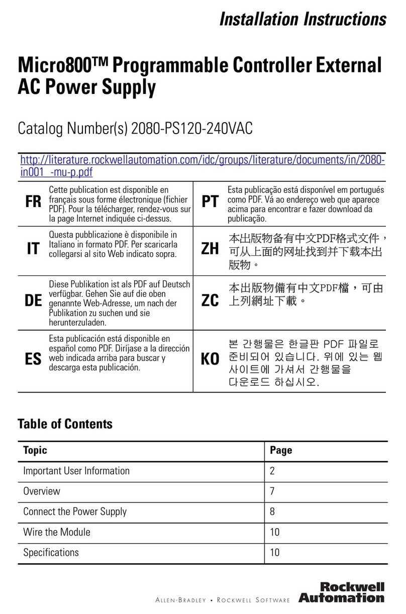 Rockwell Automation Allen-Bradley Micro800 User manual