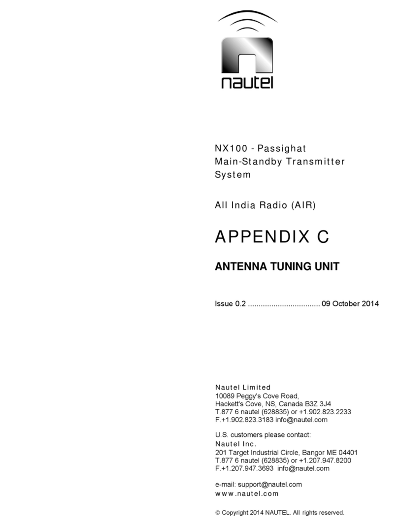 Nautel NX100 User manual Nautel NX100 User manual