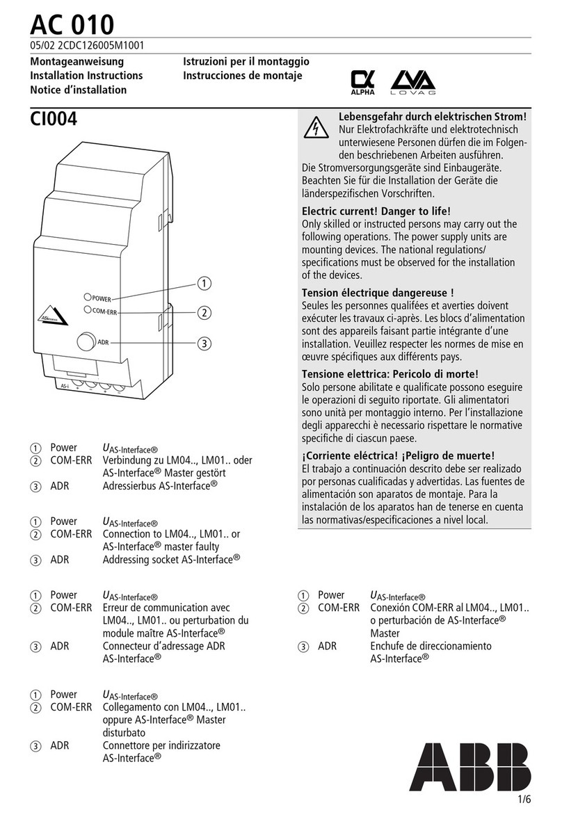 ABB AC 010 User manual