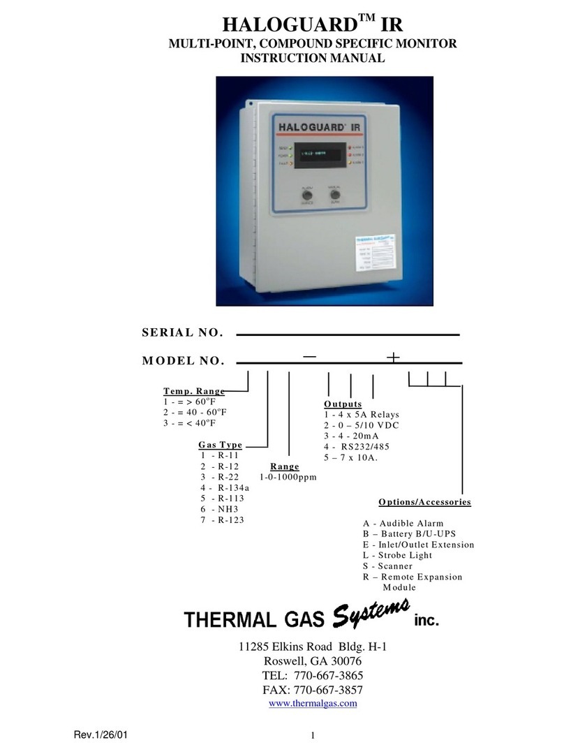 Thermal Gas Systems HALOGUARD IR User manual
