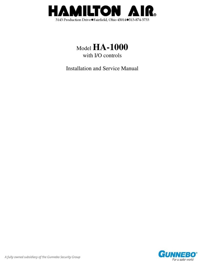 Hamilton HA-1000 Installation and service manual