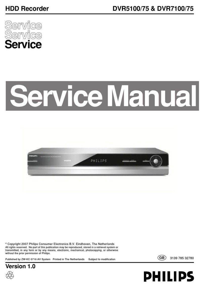 Philips DVR7100/75 User manual
