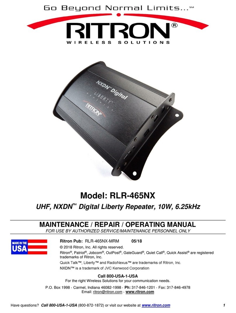 Ritron RLR-465NX Maintenance and operating manual
