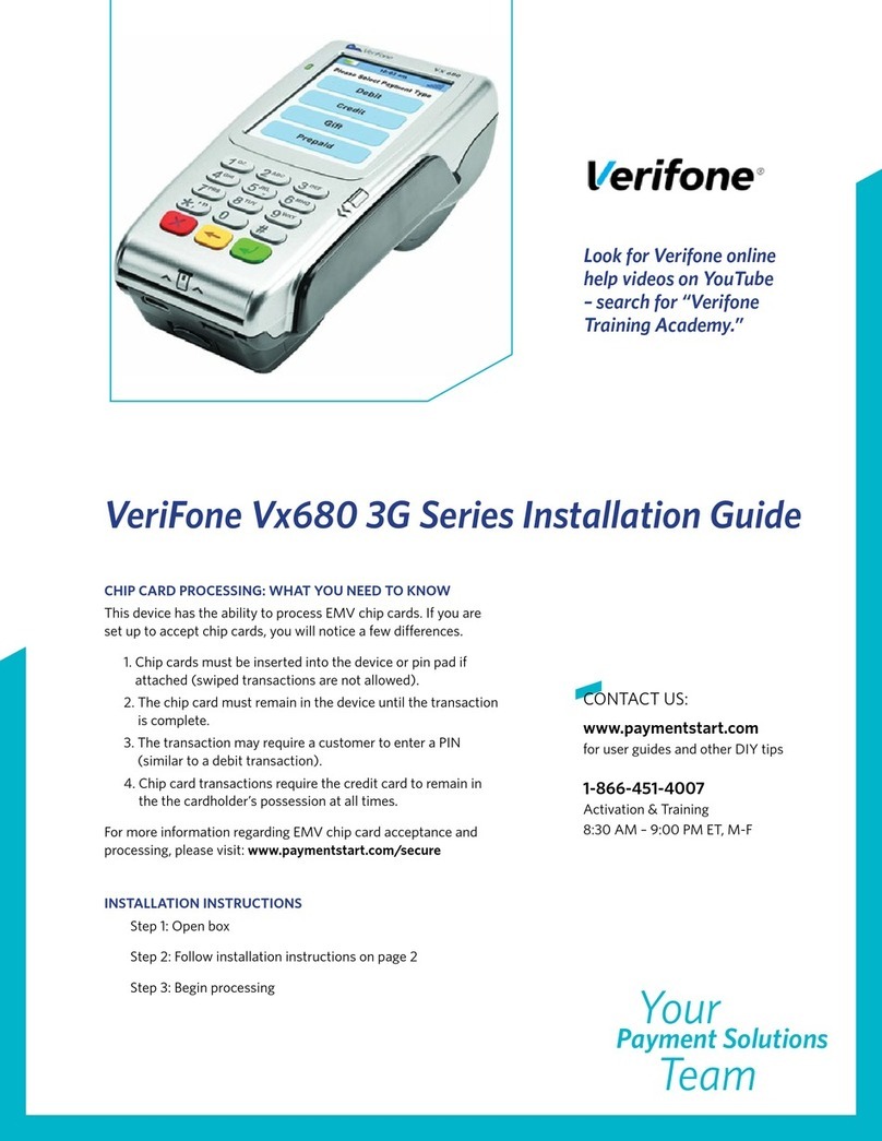 VeriFone Vx680 3G Series installation guide