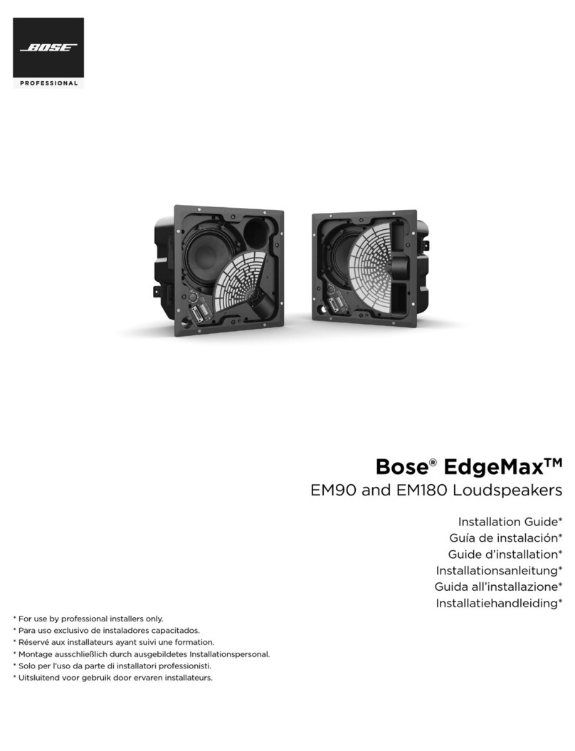 Bose EdgeMax EM180 User manual
