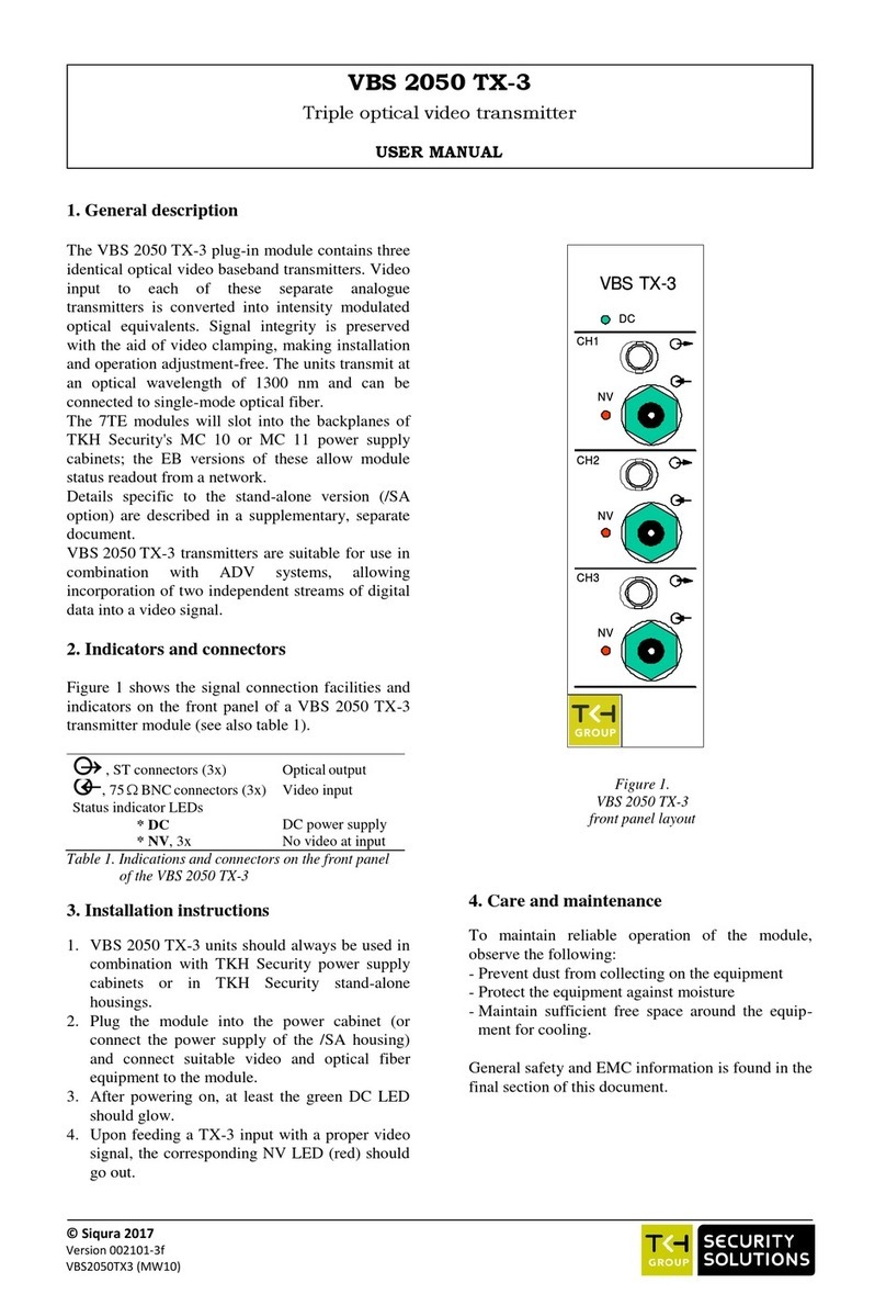 Siqura VBS 2050 TX-3 user manual