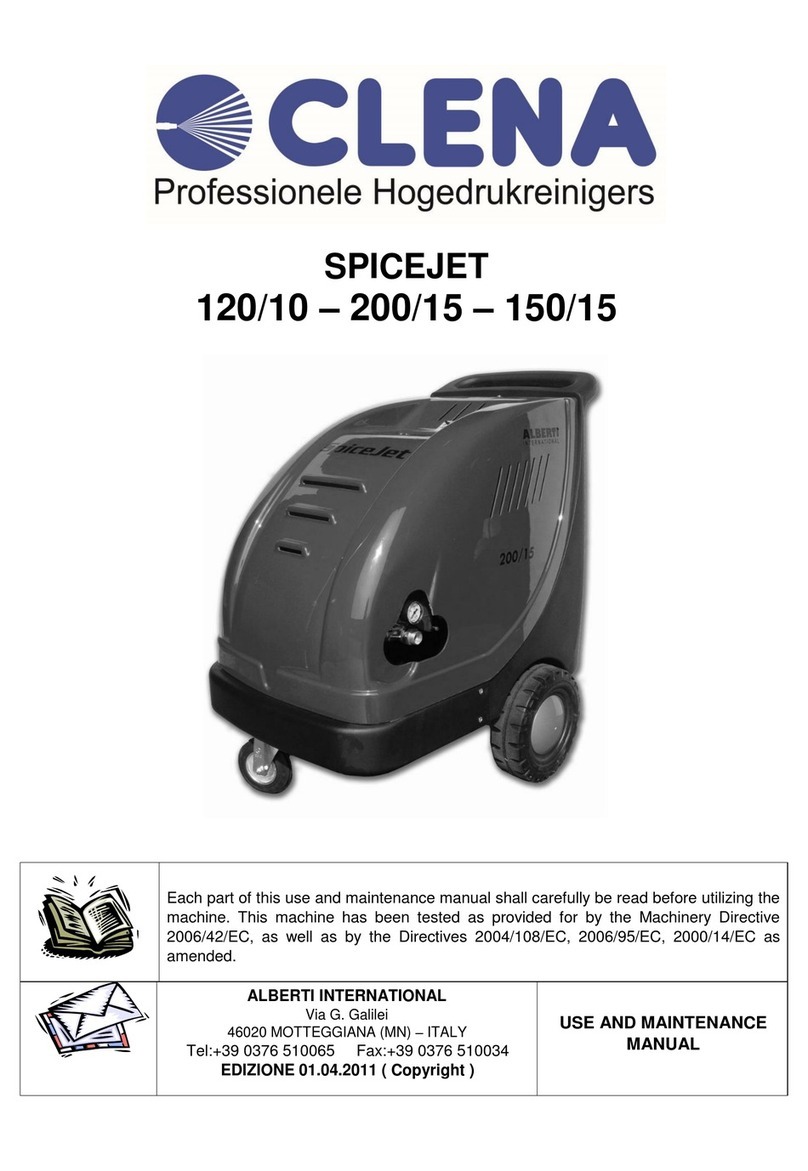 Clena SPICEJET 120/10 Use and maintenance manual Clena SPICEJET 120/10 Use and maintenance manual