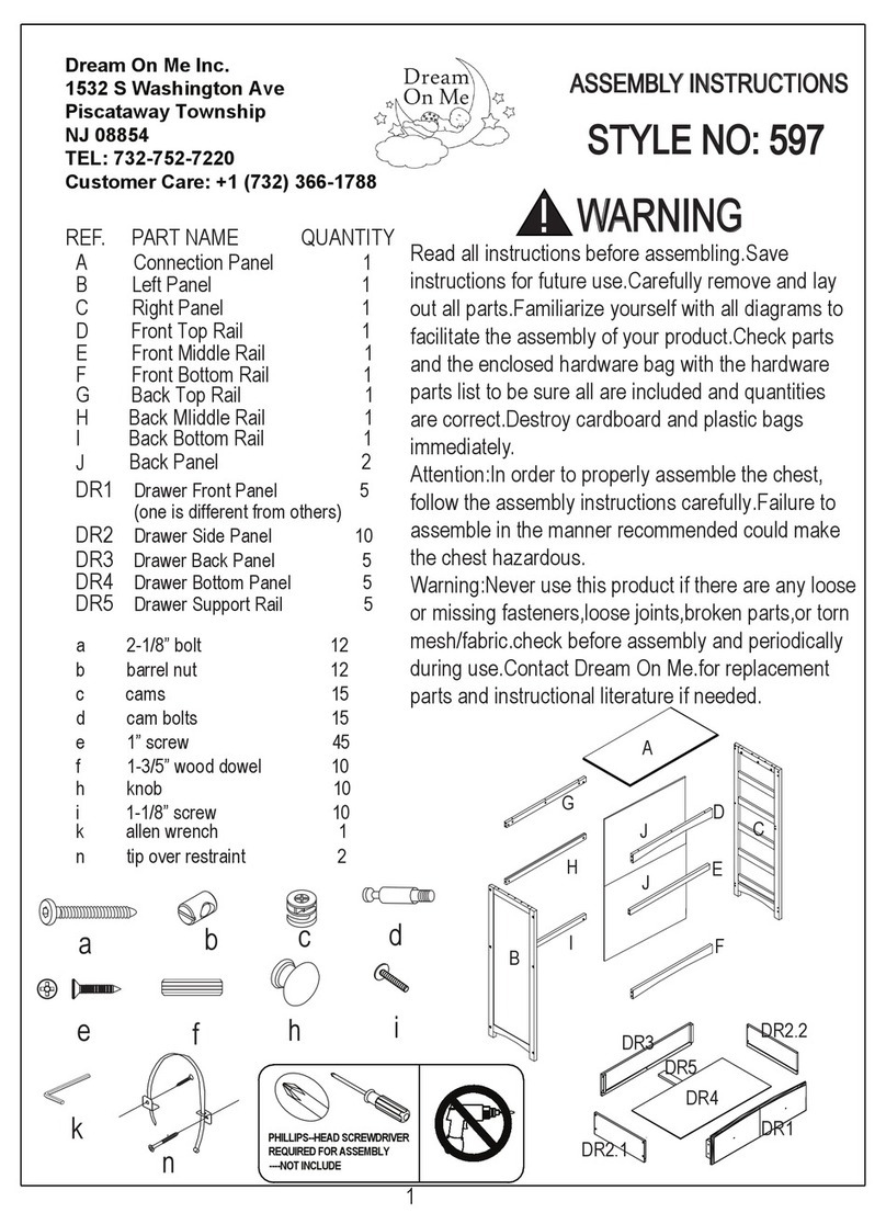 Dream On Me 597 User manual