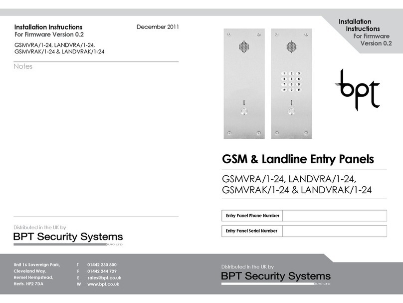 Bpt LANDVRA/1-24 User manual