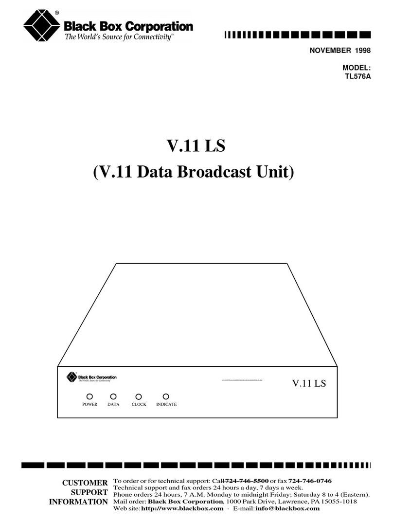 Black Box V.11 LS User manual Black Box V.11 LS User manual