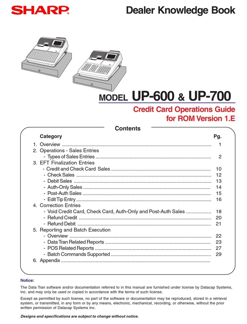 Sharp UP-600 Operation guide
