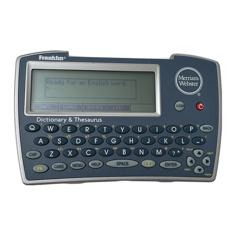 Franklin BOOKMAN III MWD-1450 user guide