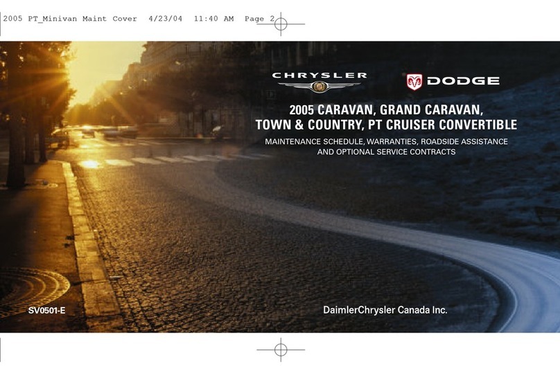 Chrysler Caravan 2005 MAINTENANCE SCHEDULE, WARRANTIES, ROADSIDE ASSISTANCE AND OPTIONAL SERVICE CONTRACTS