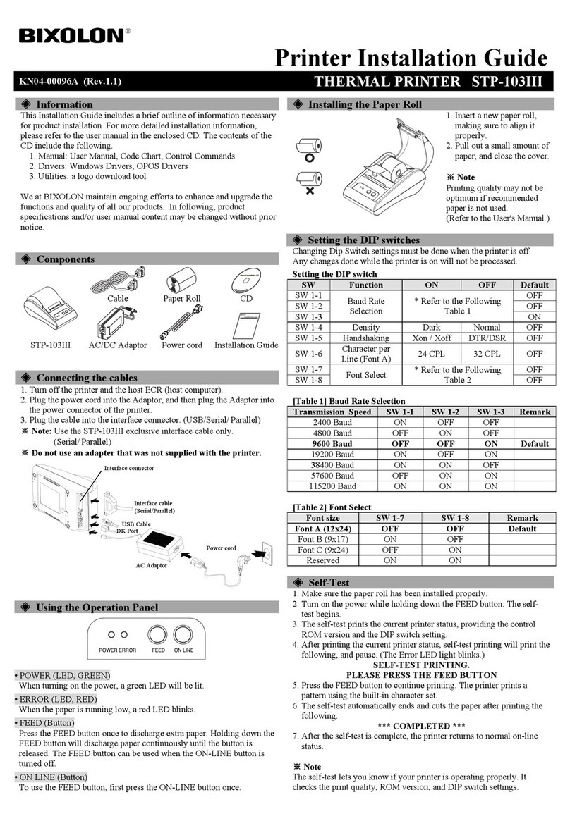 BIXOLON STP-103III User manual