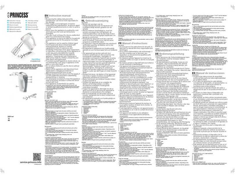 Princess 222202 instruction manual