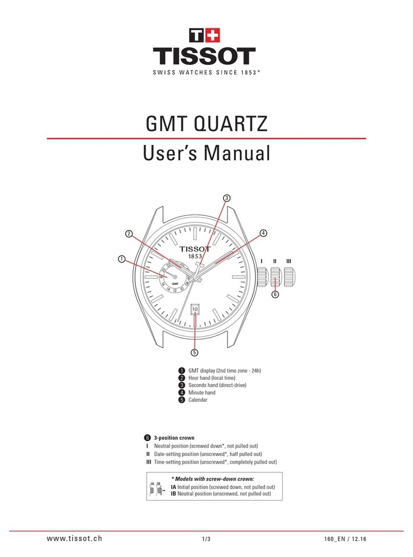 Tissot GMT QUARTZ User manual