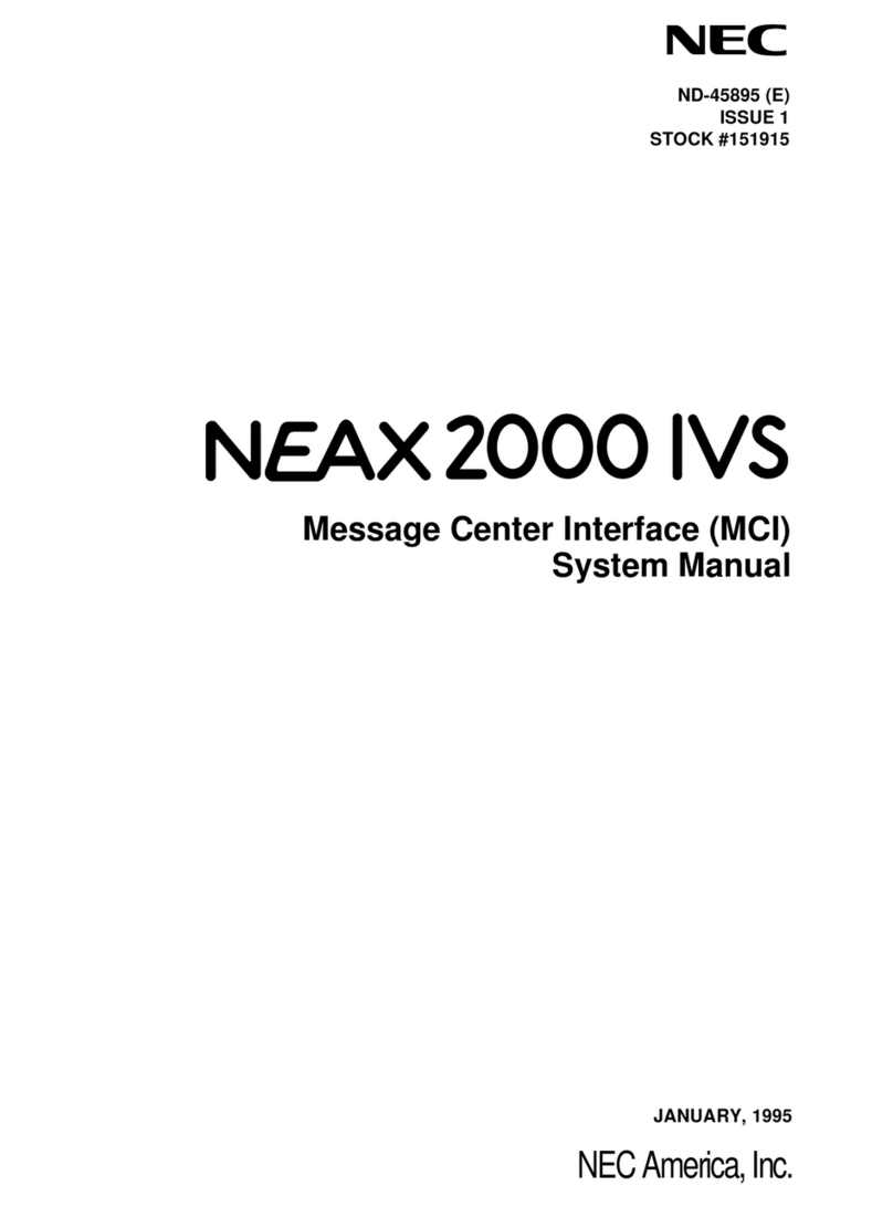 NEC NEAX 2000 IVS System manual