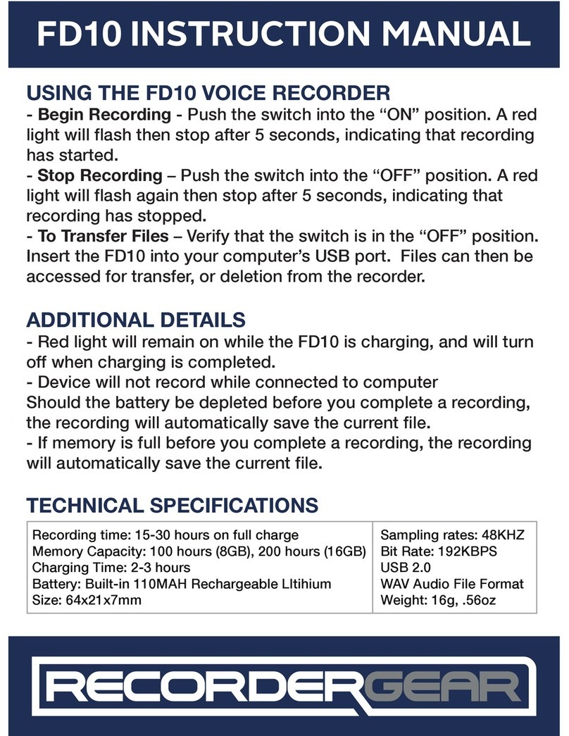 RecorderGear FD10 instruction manual
