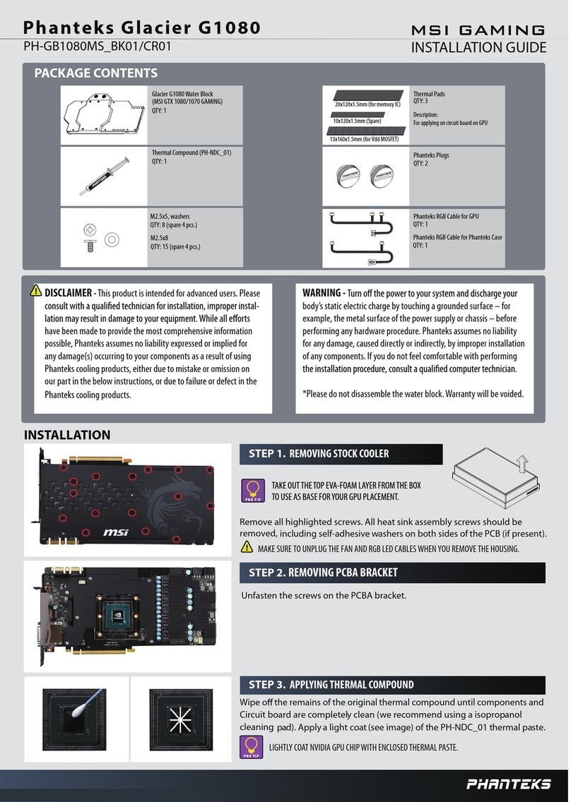 Phanteks Glacier G1080 installation guide