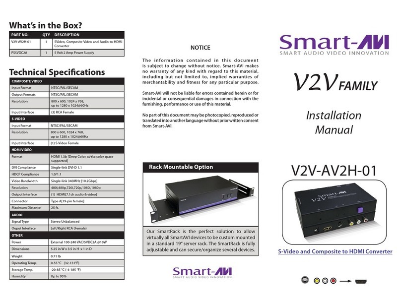 SMART-AVI V2V-AV2H-01 User manual