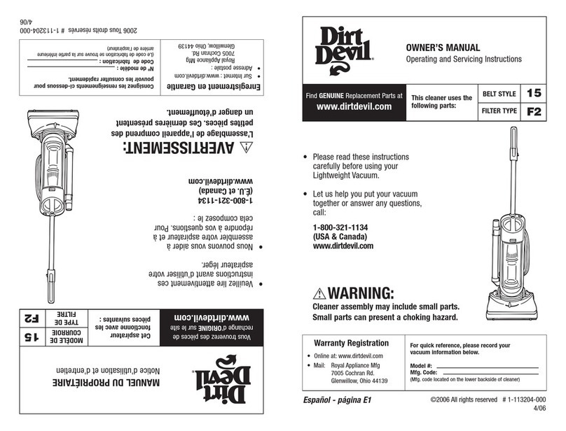 Dirt Devil M084650RED User manual