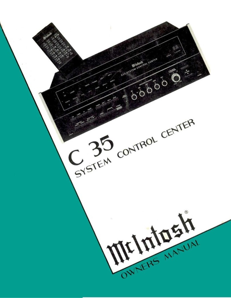 McIntosh C35 - SERVICE User manual