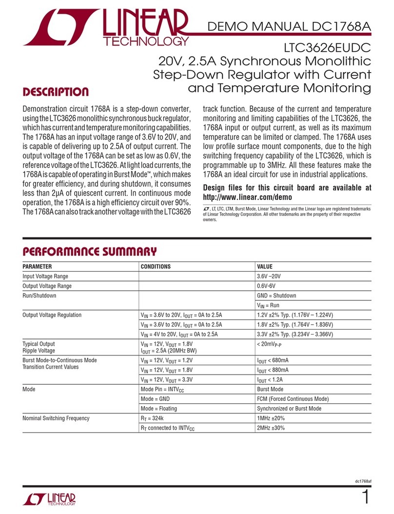 Linear Technology LTC3626EUDC Quick setup guide