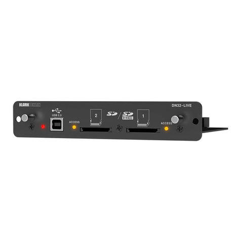 Klark Teknik DN32-LIVE quick start guide