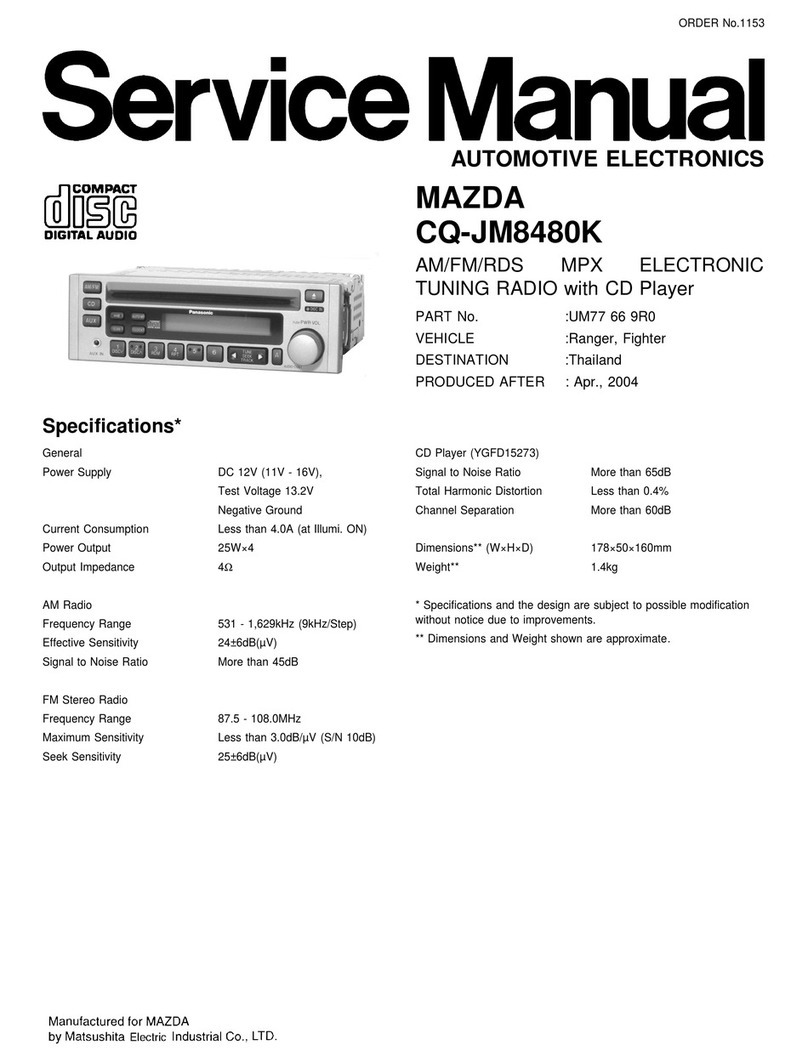 Mazda CQ-JM8480K Service manual