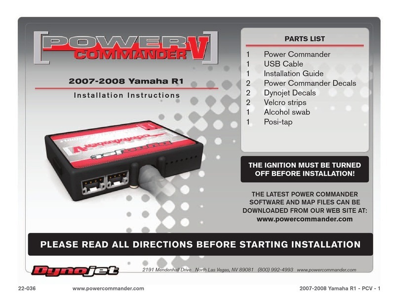 Dynojet Power commander V User manual Dynojet Power commander V User manual