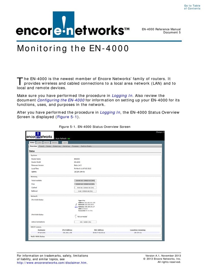 Encore Networks EN-4000 User manual