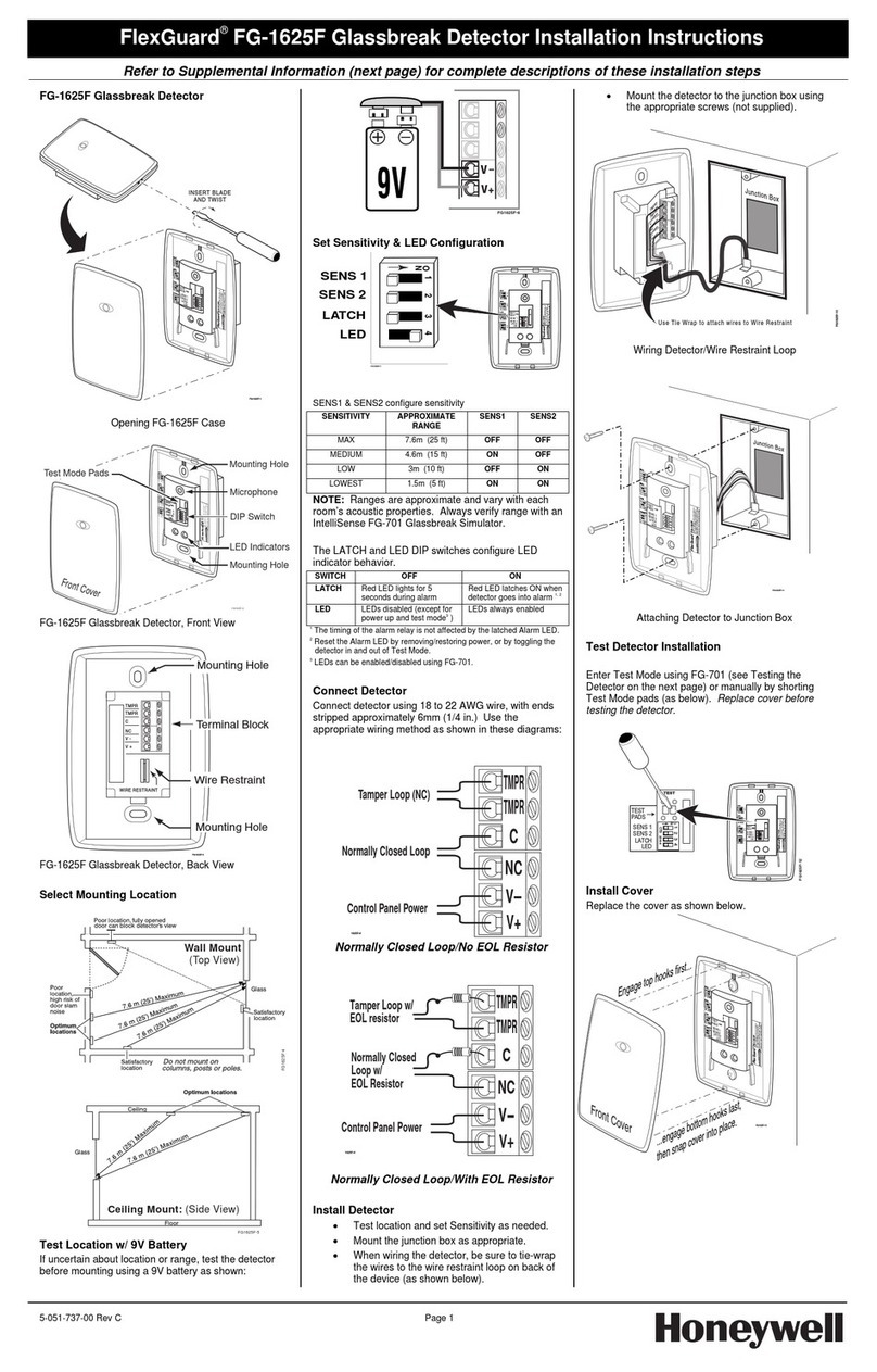 Honeywell FlexGuard FG-1625F User manual