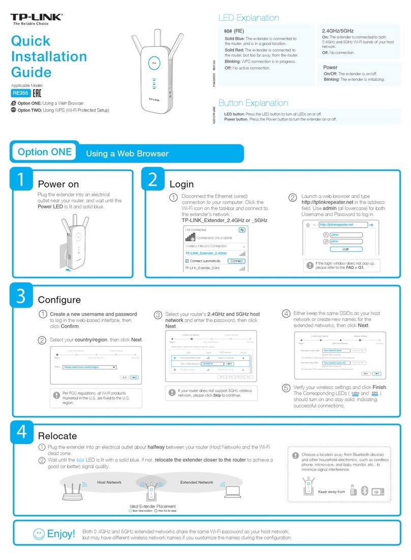 TP-Link RE355 Quick installation guide