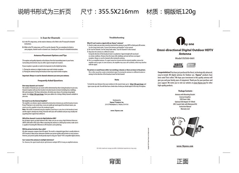 1 BY ONE OUS00-0681 instruction manual